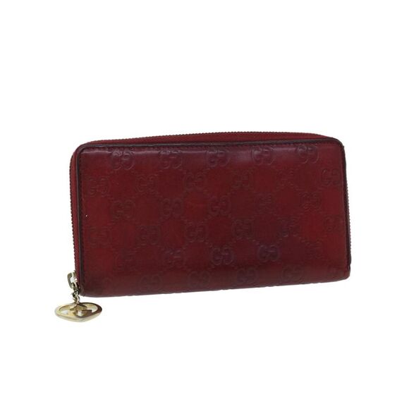 Pre Loved GUCCI  GG Canvas ssima Long Wallet Wine Red 282477 Auth 54060 - Picture 1 of 10